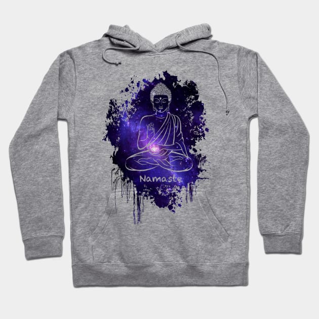 Buddha Galaxy Universe Hoodie by Nirvanax Studio